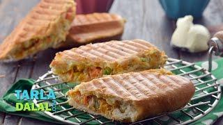 Cream Cheese Veg Panini by Tarla Dalal