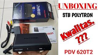 UNBOXING & REVIEW  STB POLYTRON  set top box polytron  set top box siaran digital  stb murah