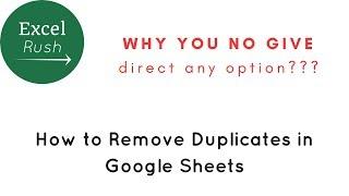 How to Remove Duplicates in Google Sheets