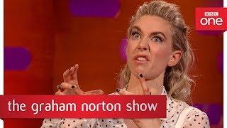 Vanessa Kirby recognised as Princess Margaret swigging her journey juice  - The Graham Norton Show