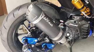 Yamaha Aerox NVX 155 Scooter Leovince GP Corsa EVO Exhaust Sound Ohlins STX46 Modified