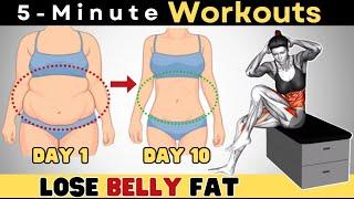 5 Minute Chair Workout to Lose BELLY FAT  100% GAURENTEED