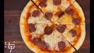pizza pepperoni - how to make pizza dough - پیتزا پپرونی - آموزش خمیر پیتزا