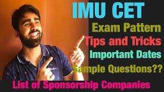 IMU CET Exam 2019  Eligibility criteria syllabus exam pattern