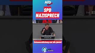 #Nazisprech der #Splittergruppe #SPD #Entmenschlichung und der Saal jubelt #stephanbrandner #afd