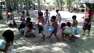 The longest line game at river side beach iloilo