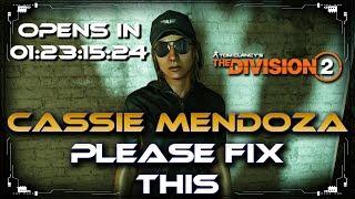 The Division 2 Please Fix Cassie Mendoza The Secret Vendor Its Annoying