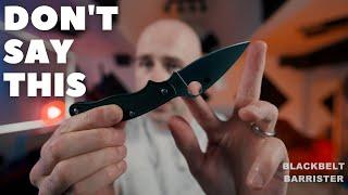 Warning about Folding Pocket Knives