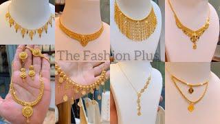 Latest  22k Gold Necklaces Design 2023 with Weight and Price @TheFashionPlus