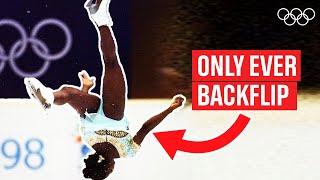 History made Surya Bonaly lands a Backflip during her free skate