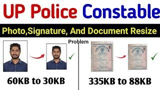 UP Police Constable Photo And Signature Resize Problem  How to Upload Photo And Signature UP Police