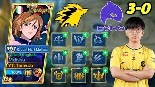 KUNCI KEMENANGAN ONIC MELAWAN ECHO ONIC VS ECHO  MELISSA BEST BUILD 2023  MLBB