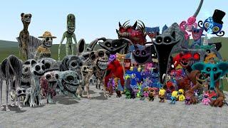 NEW ALL ZONOMALY MONSTERS VS ALL POPPY PLAYTIME CHAPTER 3-1 CHARACTERS In Garrys Mod