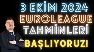 3 EKİM 2024  EUROLEAGUE İDDAA TAHMİNLERİ  BAYERN MÜNİH-REAL MADRİD  BASKONİA-PARTİZAN