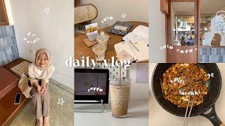 daily vlog productive day  making sandwich  grocerry  cute cafe  lovely day  spicy rabokki
