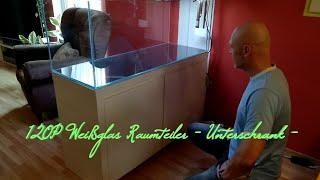 120P Weißglas Raumteiler - der Unterschrank -