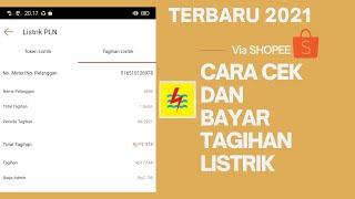 CARA CEK TAGIHAN LISTRIK LEWAT HP  VIA APLIKASI SHOPEE