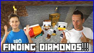 Finding Diamonds and Building Cave House with Ronald