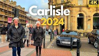 Carlisle  Walk around the city centre. 4K