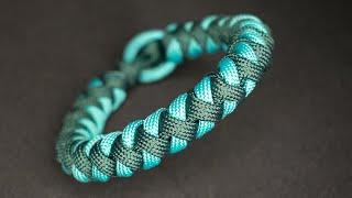 Double color snake knot paracord bracelet