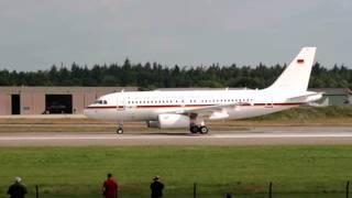 Airbus A319 CJ Luftwaffe departing Wittmund AB after Phantom-Phlyout 07012013