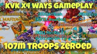 Lords Mobile - KVK X4 WAYS World guide record  27B POINTS. KD1 KD2 K4G & XIX gameplay