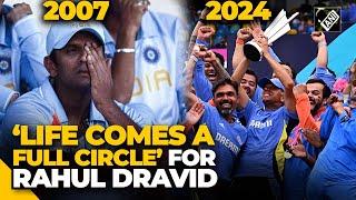 T20 WC From gloomy face in 2007 WC to wild celebration in 2024 story of ‘The Wall’ Rahul Dravid