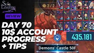 Solo Leveling Arise Day 70 10$F2P Friendly Account Review  Ch18 Hard  Ch15 R   435K TP