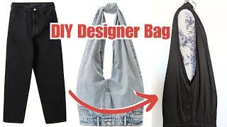 How To Make The Iconic Alexander Wang Jeans Bag DIY Designer Bag Denim Upcycle Refashion