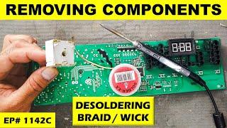 {1142C} Desoldering components using desoldering braid