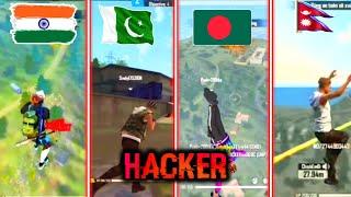 Indian Vs Pakistan Vs Bangladesh Vs Nepal Hacker Garena free fire