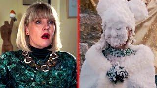 Ashley Jensen sprayed with Foam