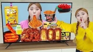 MUKBANG TOFU FIRE NOODLES Fried Chicken CVS EATING by HIU 하이유