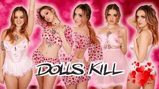 lets try on romantic and sexy DOLLS KILL lingerie