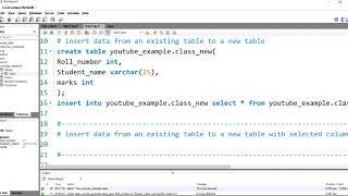How to insert data from an existing table to a new table  Insert data of a table into new table SQL
