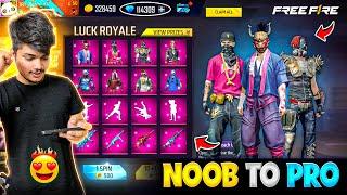 Free Fire NOOB Poor Id To PRO Rich Id Of 9 Year Old Boy In 10000 Diamonds -Garena Free Fiee