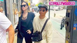 Angelina Jolies Bodyguard Slams The Door In Her Sons Face While Out Shopping In New York NY