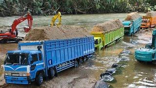 NGERI‼️ RC TRUK FUSO BELAP DAN RC HINO TRONTON BERMUATAN FUL PASIR LANGSUNG NGAMBIL DISUNGAI