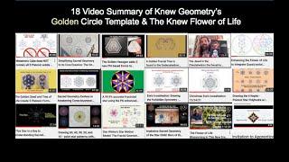 The Knew Flower of Life & Story of the Golden Circles Template Summary of 18 Knew Geometry Videos
