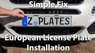 Simple Fix European License Plate Installation Kit