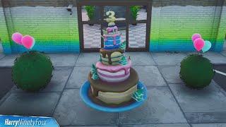 All Birthday Cake Locations - Fortnite 3rd Birthday Challenges 2020