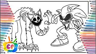 Sonic EXE coloring  Sonic Coloring Pages  Rob Gasser - Superhero feat. Sekai NCS Release