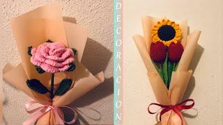 Como envolver un ramo de flores crochet cualquier tipo de papel 