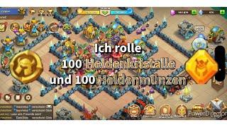 Ich rolle 100 Heldenkristalle und 100 Heldenmünzen  Schloss Konflikt Deutsch 2024