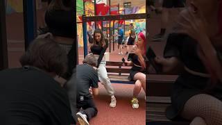 spread her legs to... #shorts #reaction #prank