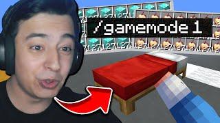 minecraft BEDWARSta Gamemode 1 İle TROLLEDİM