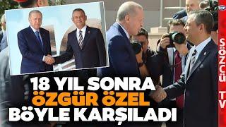 Erdoğan CHP Genel Merkezine Geldi Özgür Özel Karşılarken Bunu Yaptı Konvoyuyla Gelirken...