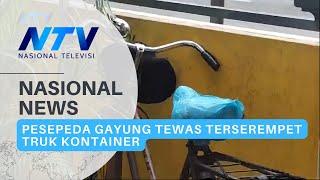 PESEPEDA GAYUNG TEWAS TERSEREMPET TRUK KONTAINER