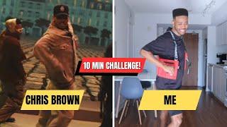 Trying to Learn CHRIS BROWN - PRESS ME Choreography in 10mins