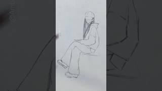 How to Draw a Girl sitting Easy Drawing Ideas #shorts #shortvideo #drawing